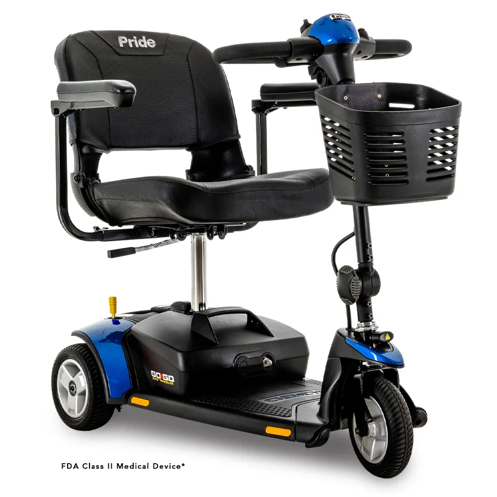 PRIDE Go Go Elite Traveller 3-Wheel Portable Mobility Scooter