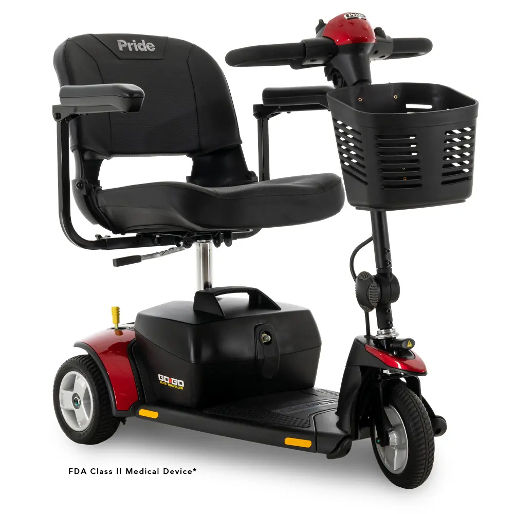 PRIDE Go Go Elite Traveller 3-Wheel Portable Mobility Scooter - 3