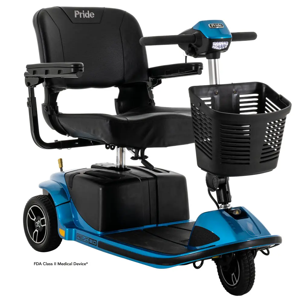 PRIDE Revo 2.0 3-Wheel Mobility Scooter